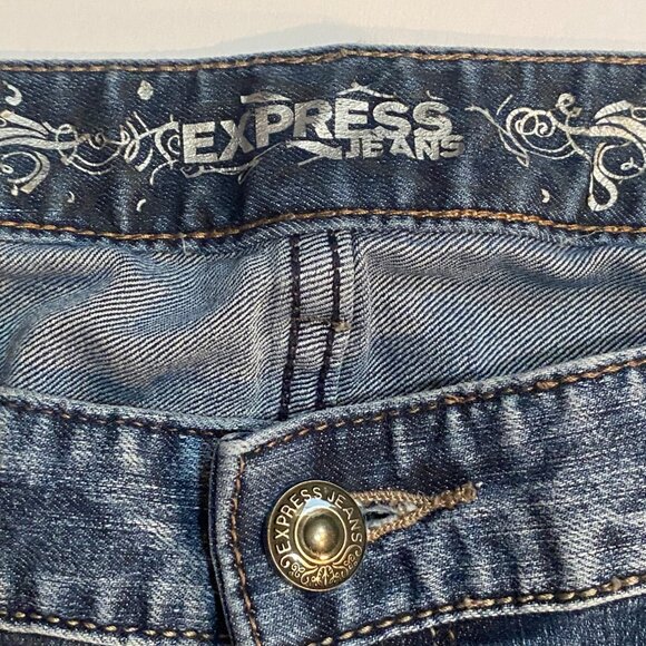 Express Jeans Leggings Womens  Skinny Fit Denim Pants - Picture 6 of 11